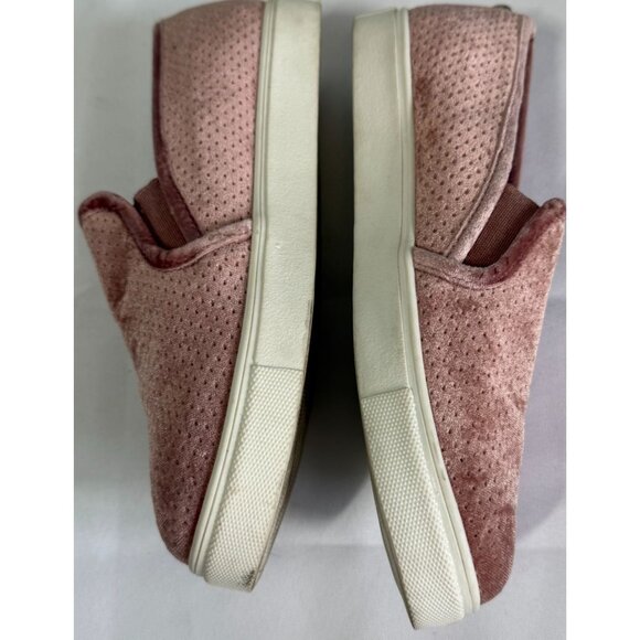 Steve Madden Zarayy Pink Blush Velour Slip-On Sneaker Flats Womens 7.5 Casual - Picture 9 of 11